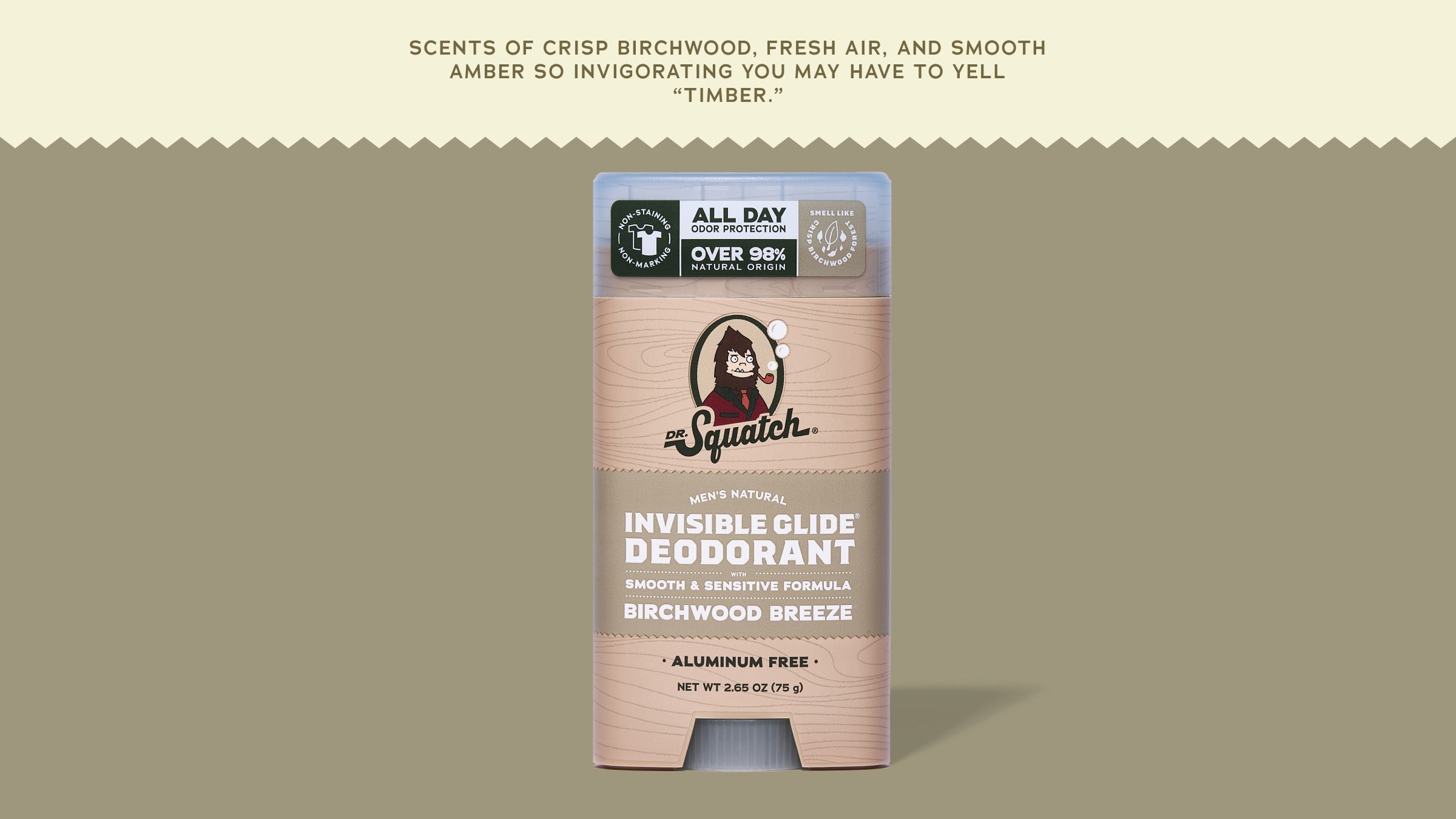 Dr. Squatch Soap Birchwood Breeze Invisible Glide Deodorant - Image 5
