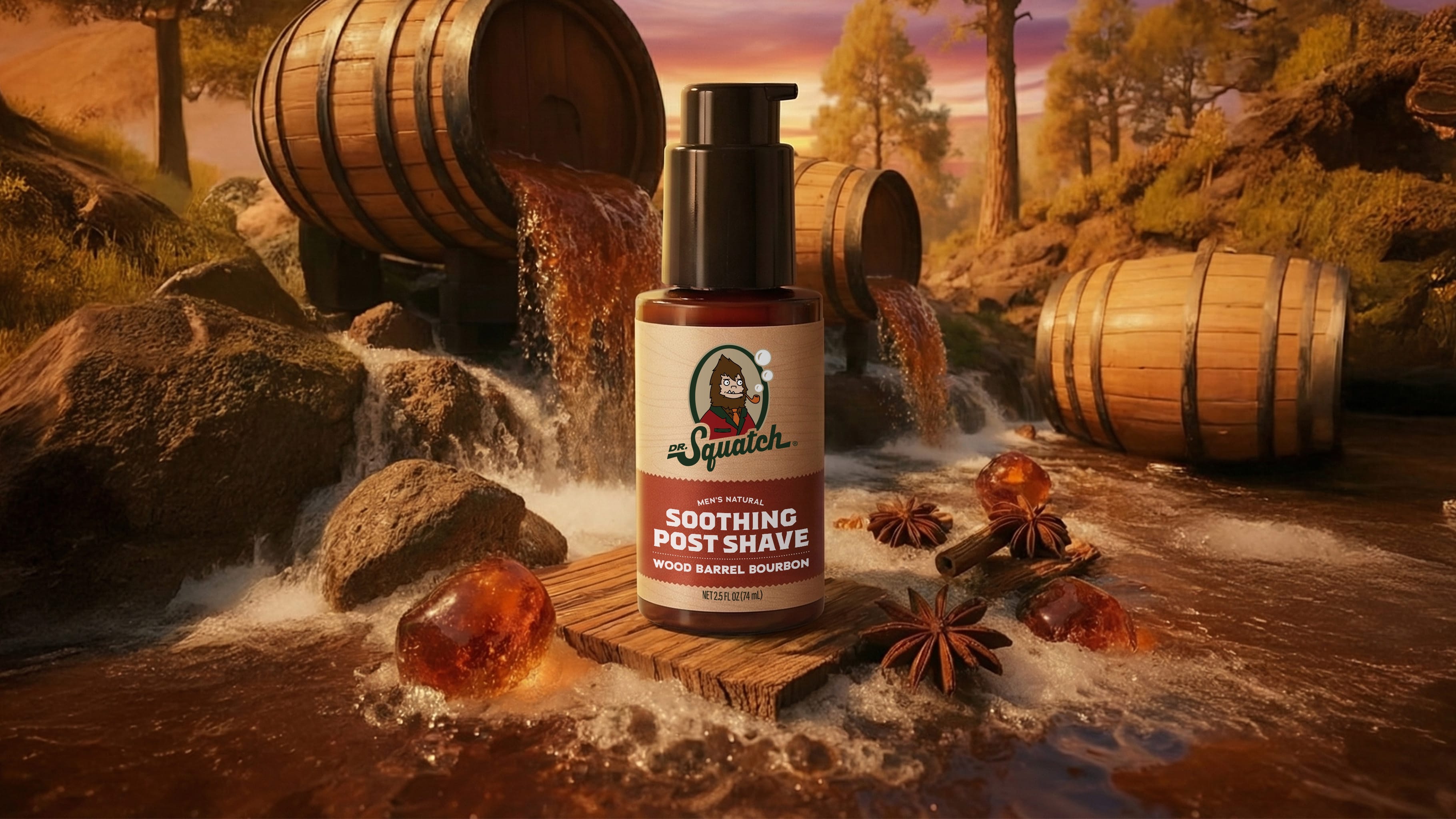 Dr. Squatch Soap Soothing Post Shave Wood Barrel Bourbon - Image 6
