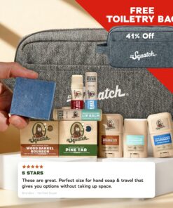 Dr. Squatch Soap Carry On Trio - FREE Toiletry Bag