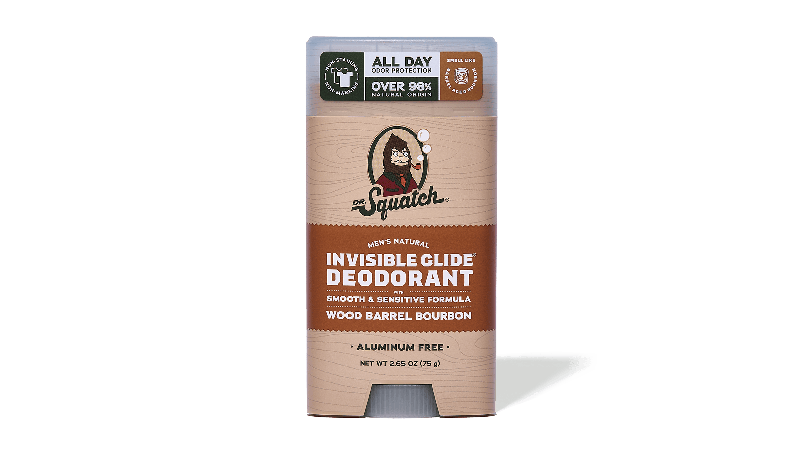 Dr. Squatch Soap Wood Barrel Bourbon Invisible Glide Deodorant